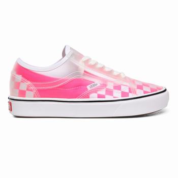 Vans Checkerboard ComfyCush Slip-Skool - Naisten Slip-on kengät - Pinkki/Valkoinen